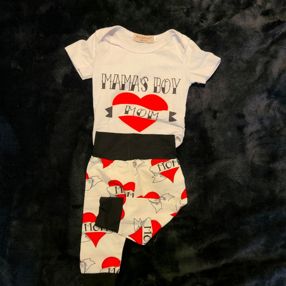 Mama's Boy Bodysuit with matching pants